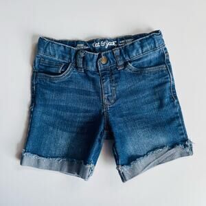 🛍️4 for $20🛍️ Cat & Jack Toddler Shorts Size 4T Denim Casual Shorts Adjustabl